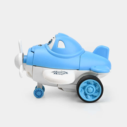 FRICTION TRANSFORM PLANE SMART VEHICLE TOY