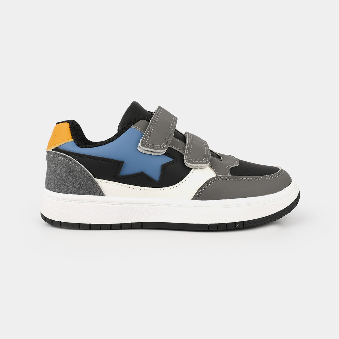 Boys Sneaker 126-9-Grey/Black
