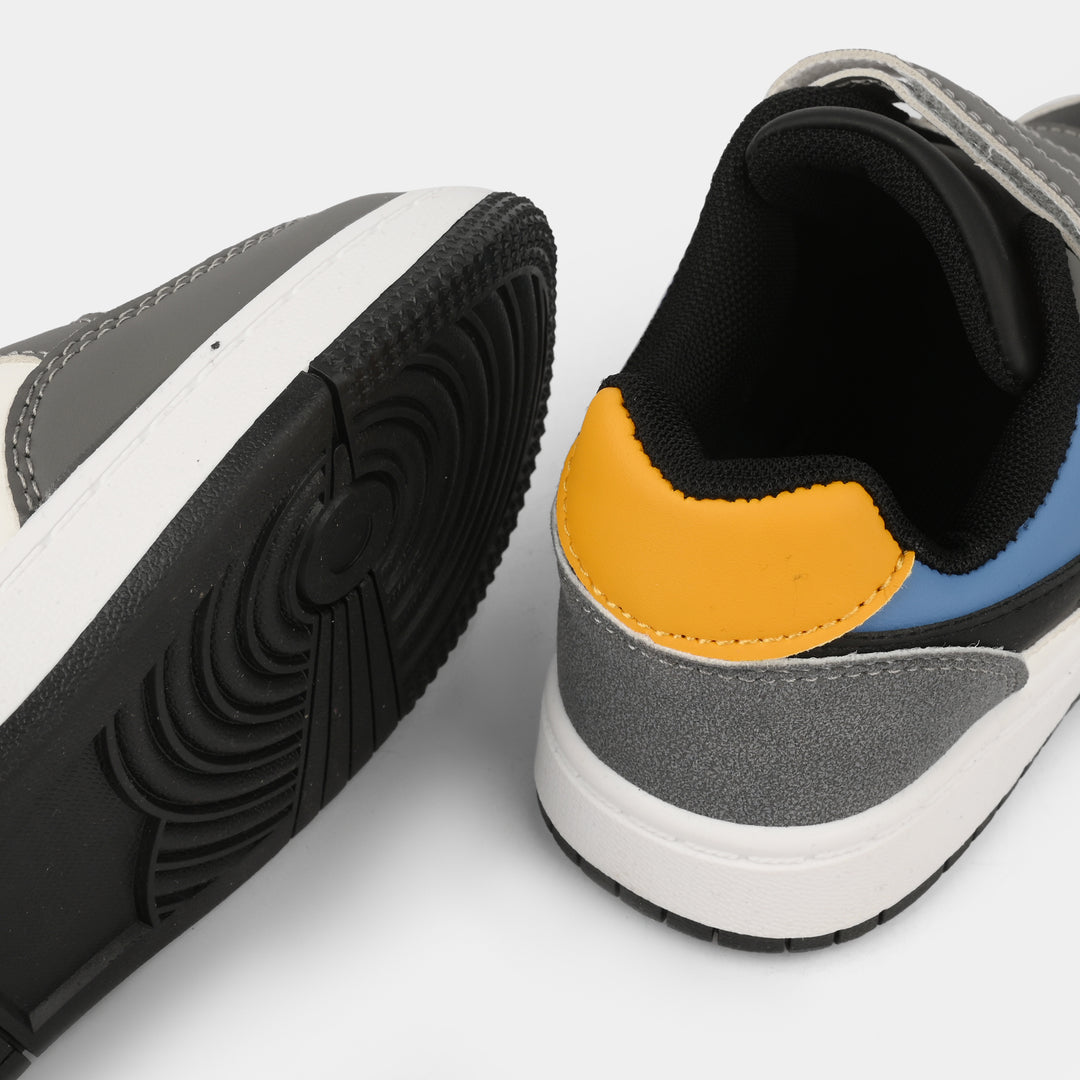 Boys Sneaker 126-9-Grey/Black