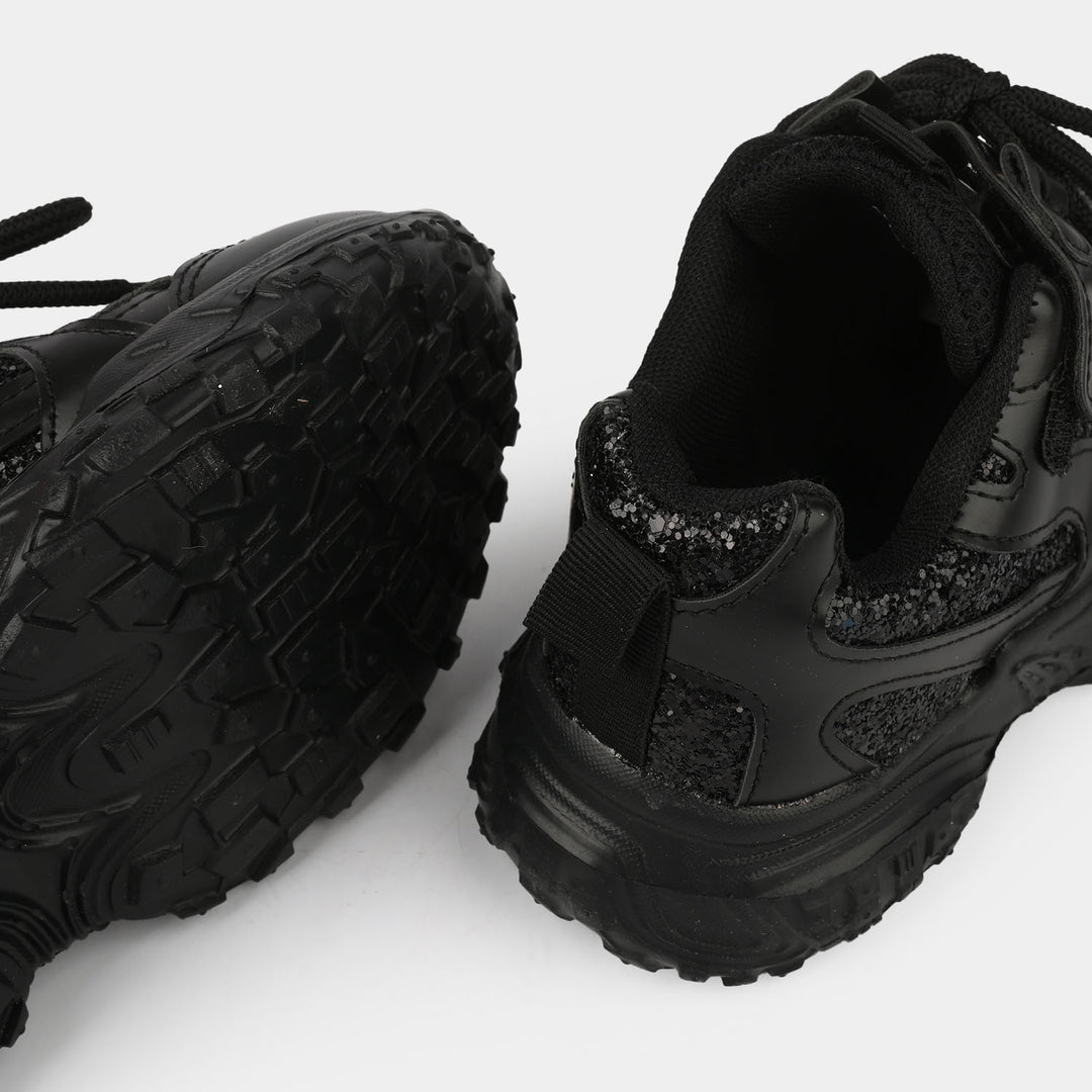 Girls Jogger 126-1-BLACK