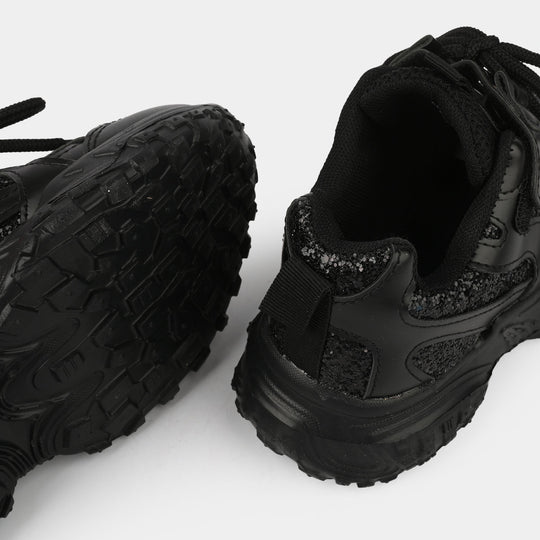 Girls Jogger 126-1-BLACK
