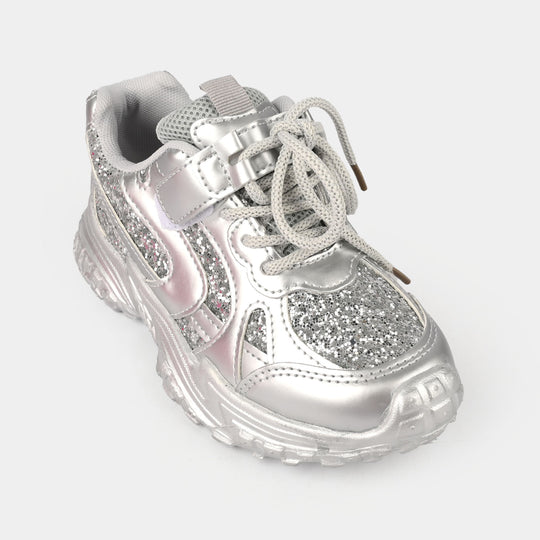 Girls Jogger 126-1-SILVER