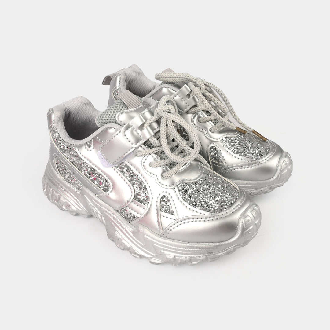 Girls Jogger 126-1-SILVER