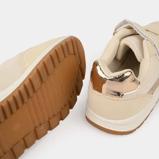 Girls Jogger 126-2-Beige/Golden