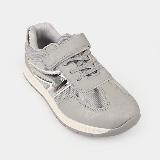 Girls Jogger 126-2-Grey/Silver