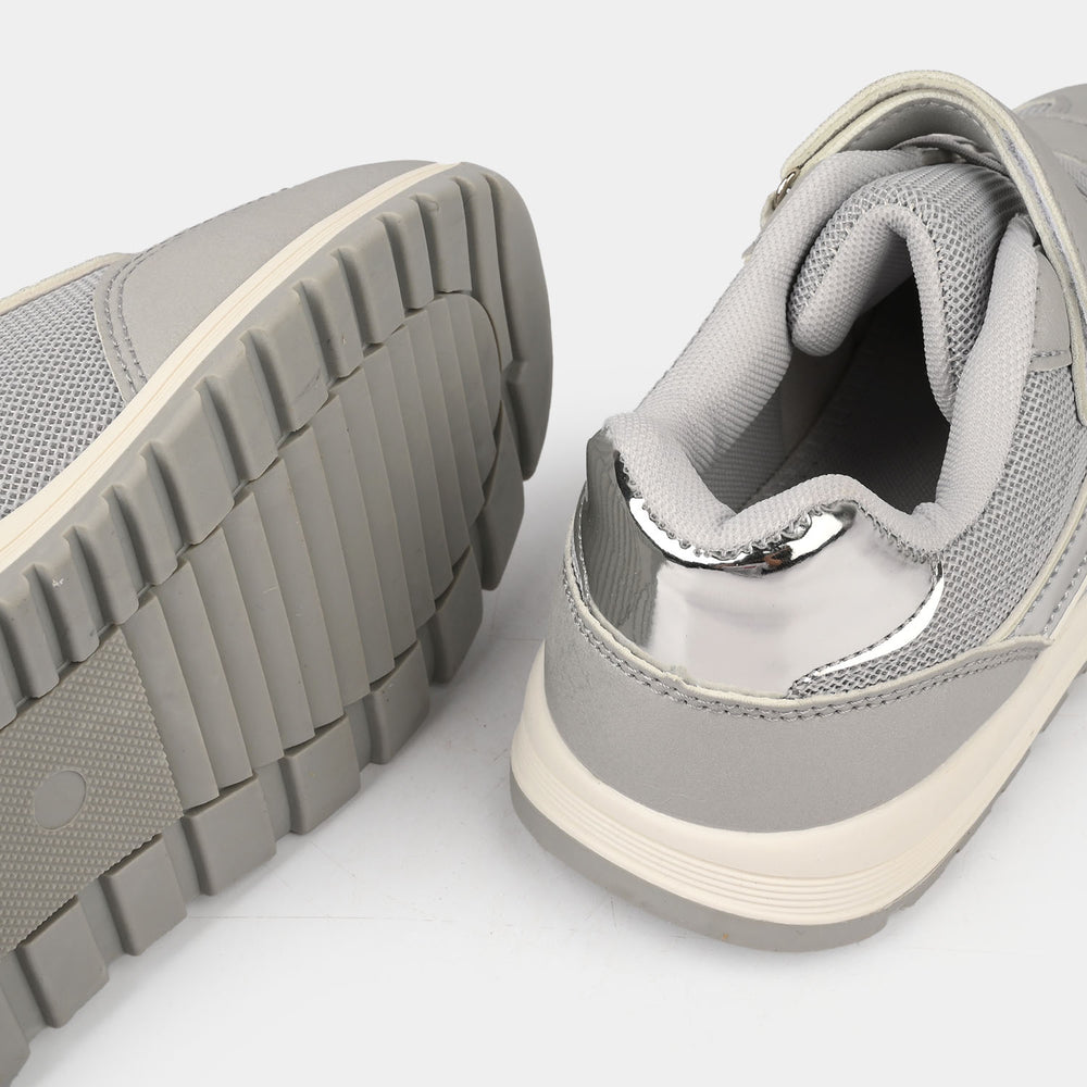 Girls Jogger 126-2-Grey/Silver