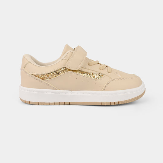 Girls Sneakers 126-6-Beige/Gold