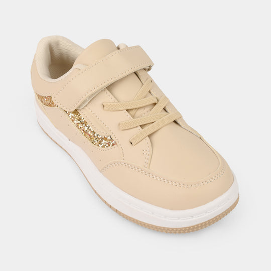 Girls Sneakers 126-6-Beige/Gold