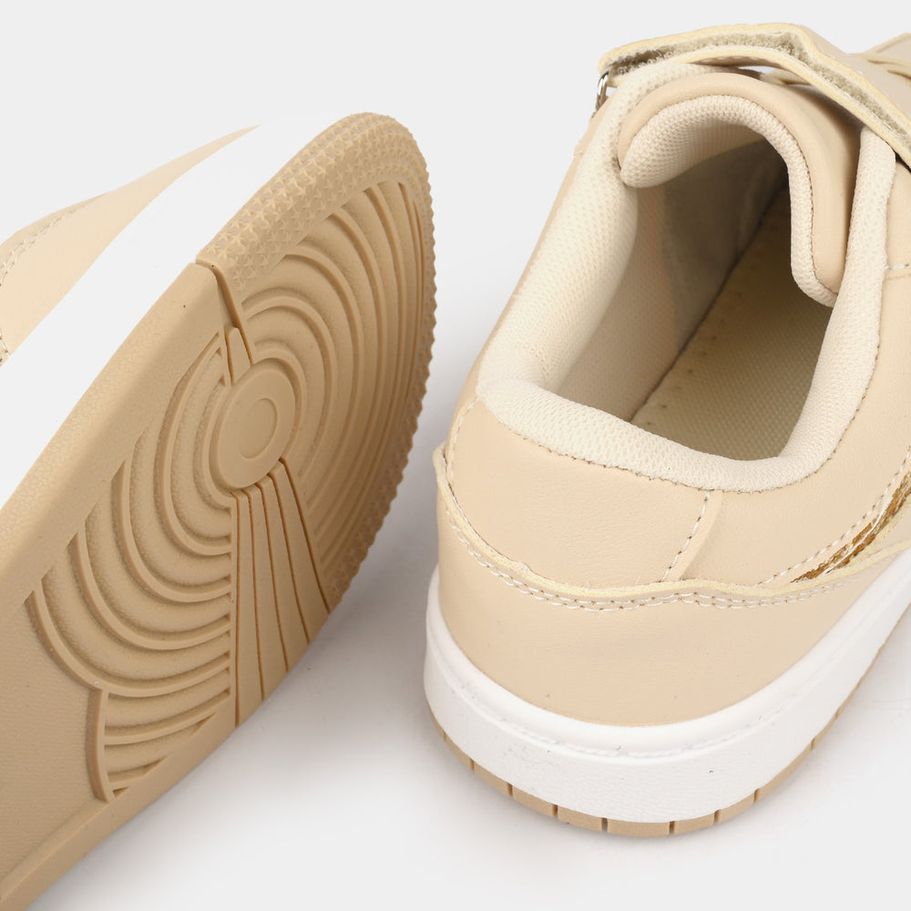 Girls Sneakers 126-6-Beige/Gold