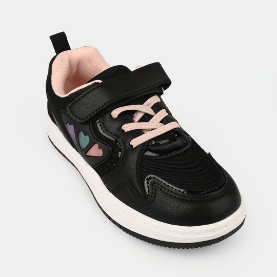 Girls Sneakers 126-12-Black/Pink