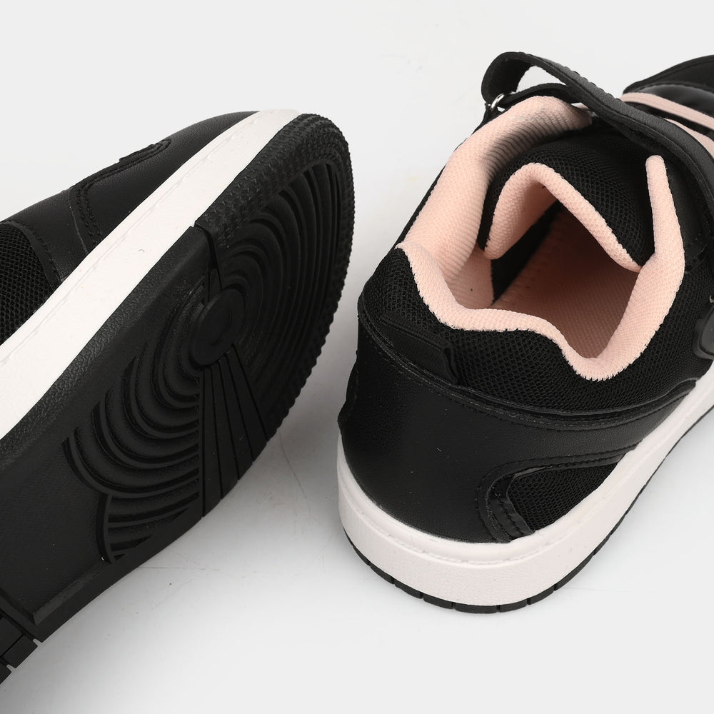 Girls Sneakers 126-12-Black/Pink
