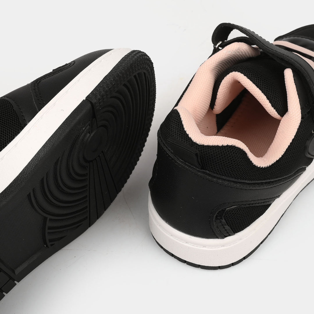 Girls Sneakers 126-12-Black/Pink
