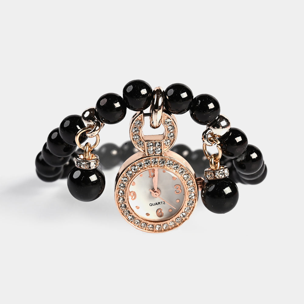 Stylish Pearl Bracelet Watch for Girls