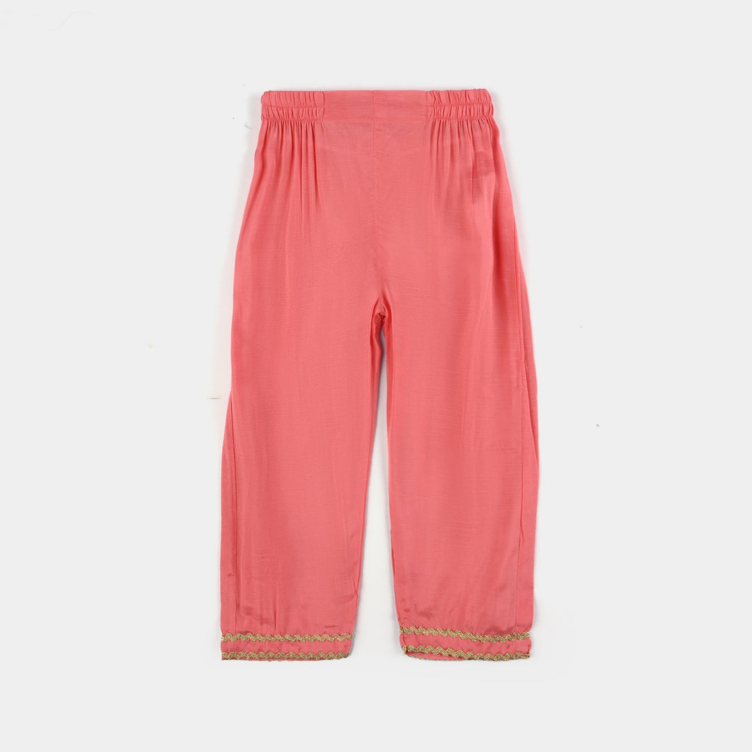 Girls Raw Silk 4Pcs Rashk-E- Chaman-Paradise Pink