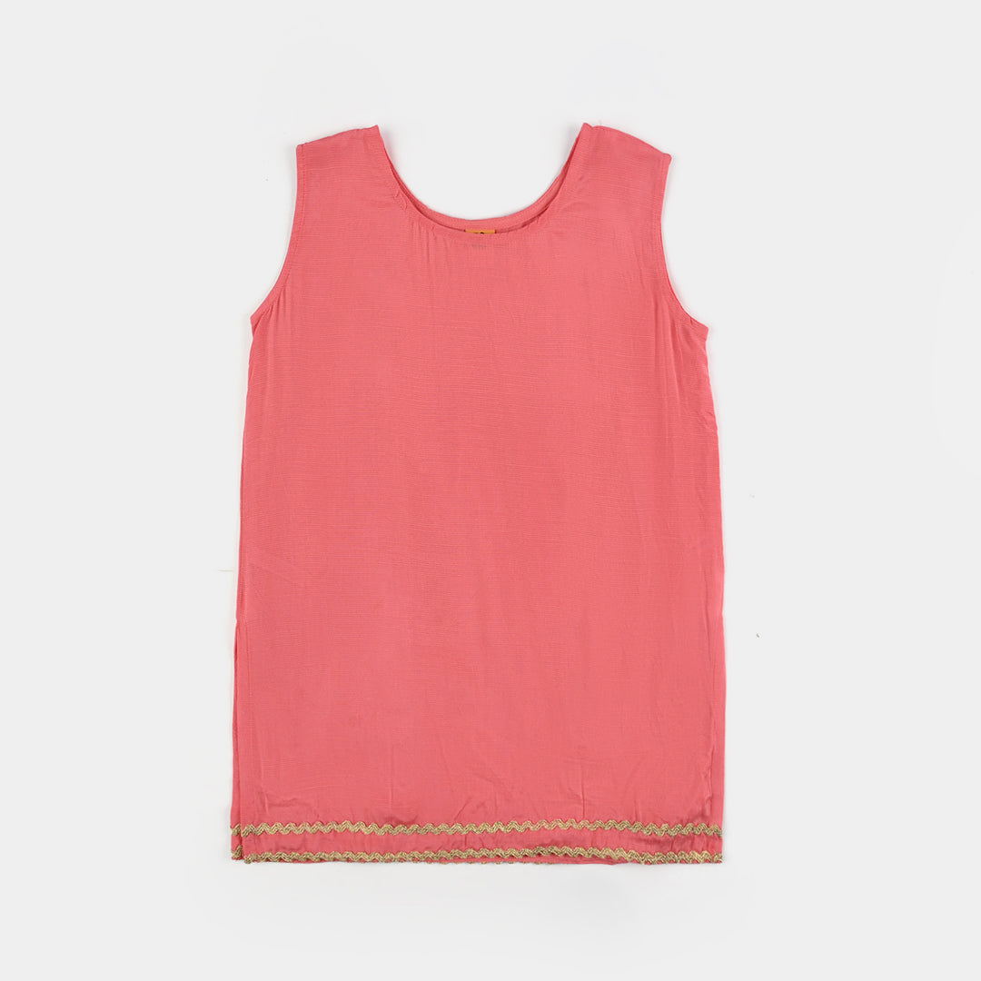 Girls Raw Silk 4Pcs Rashk-E- Chaman-Paradise Pink