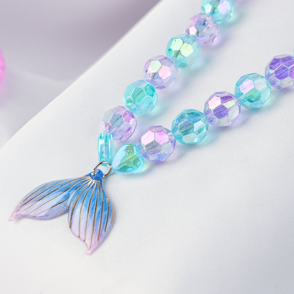 GIRLS CHARM BEADED NECKLACE & BRACELET