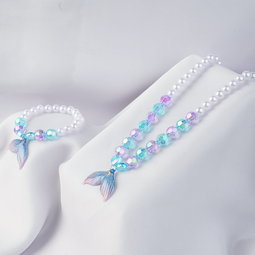GIRLS CHARM BEADED NECKLACE & BRACELET