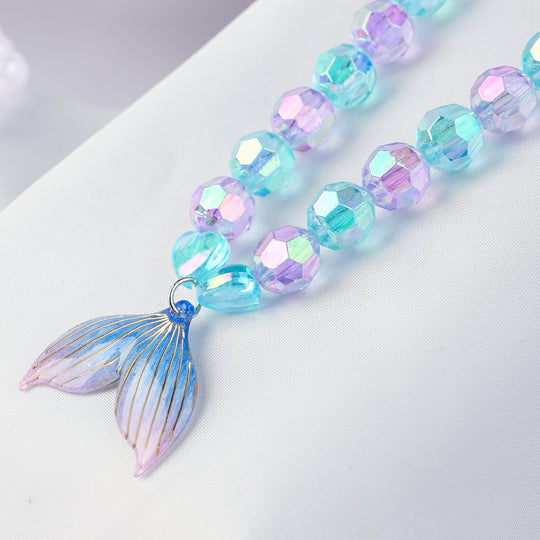 GIRLS CHARM BEADED NECKLACE & BRACELET