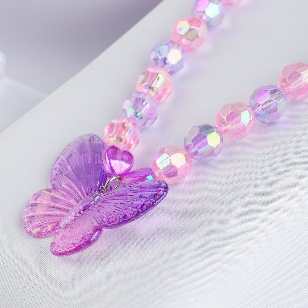 GIRLS CHARM BEADED NECKLACE & BRACELET