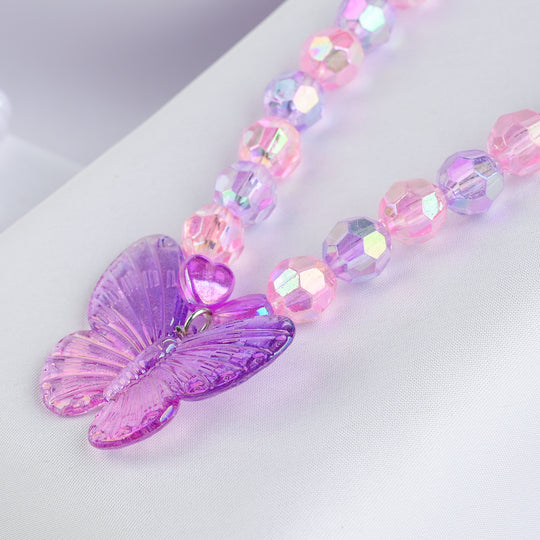 GIRLS CHARM BEADED NECKLACE & BRACELET