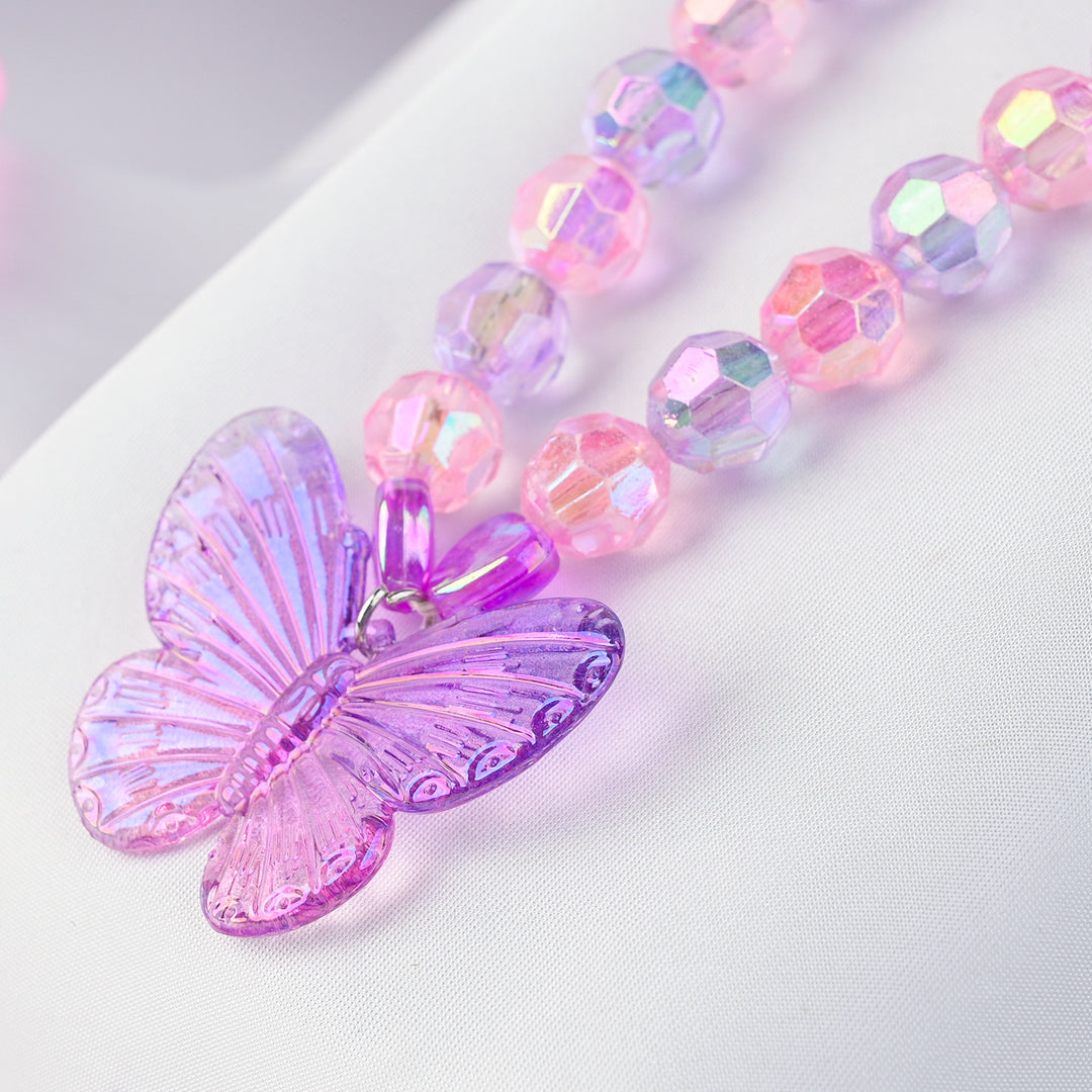GIRLS CHARM BEADED NECKLACE & BRACELET