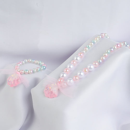 GIRLS CHARM BEADED NECKLACE & BRACELET
