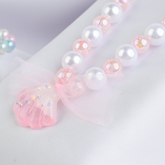 GIRLS CHARM BEADED NECKLACE & BRACELET