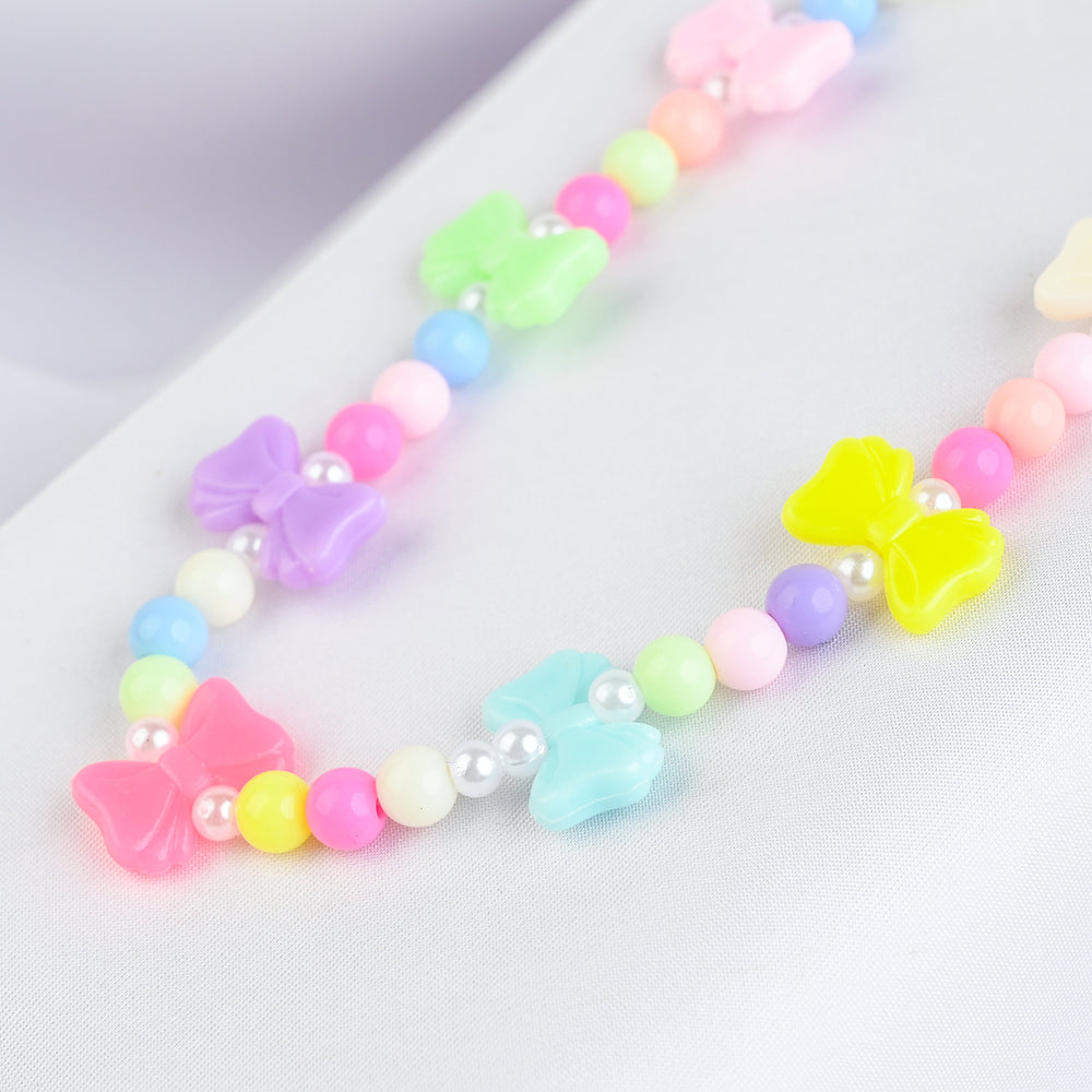 GIRLS CHARM BEADED NECKLACE & BRACELET