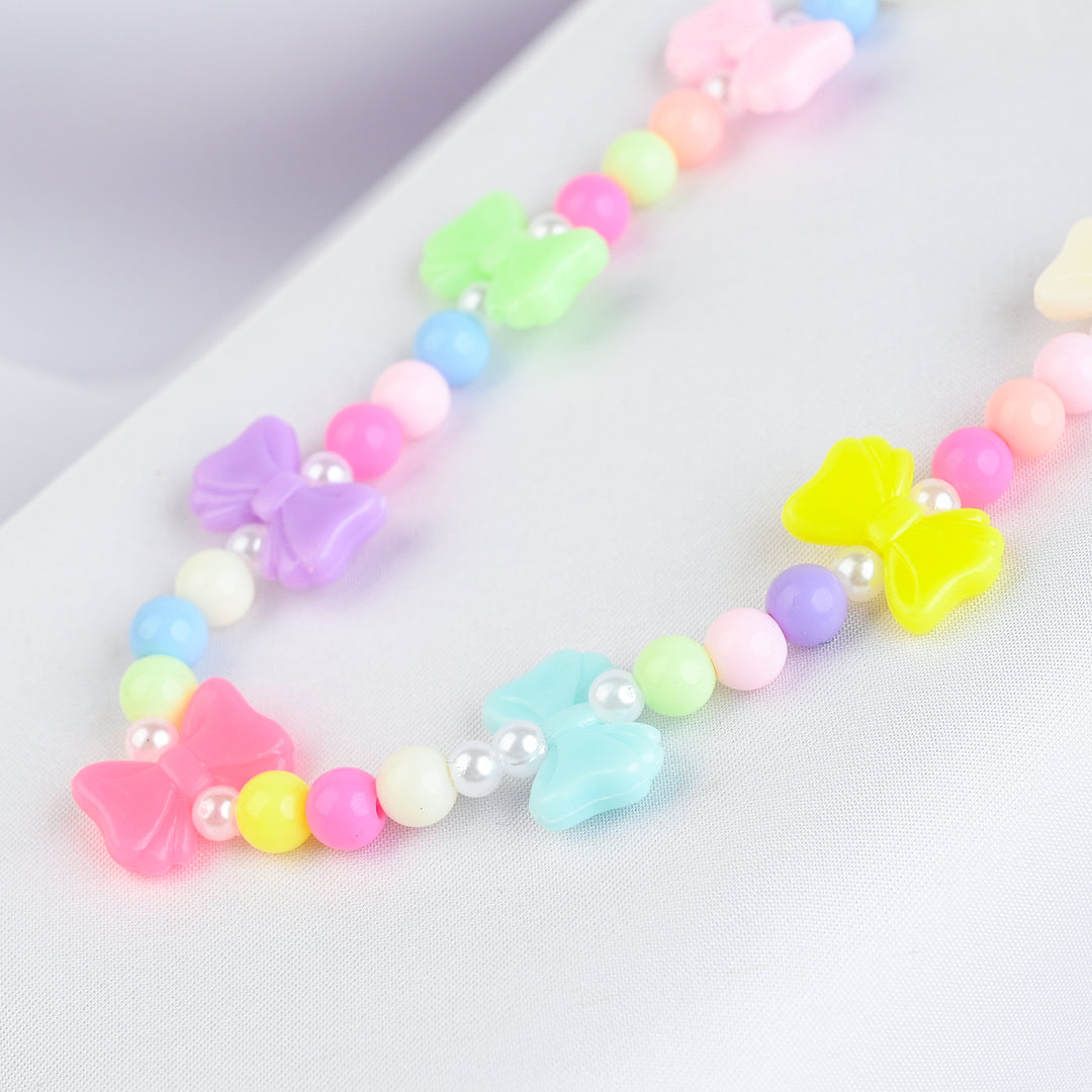 GIRLS CHARM BEADED NECKLACE & BRACELET