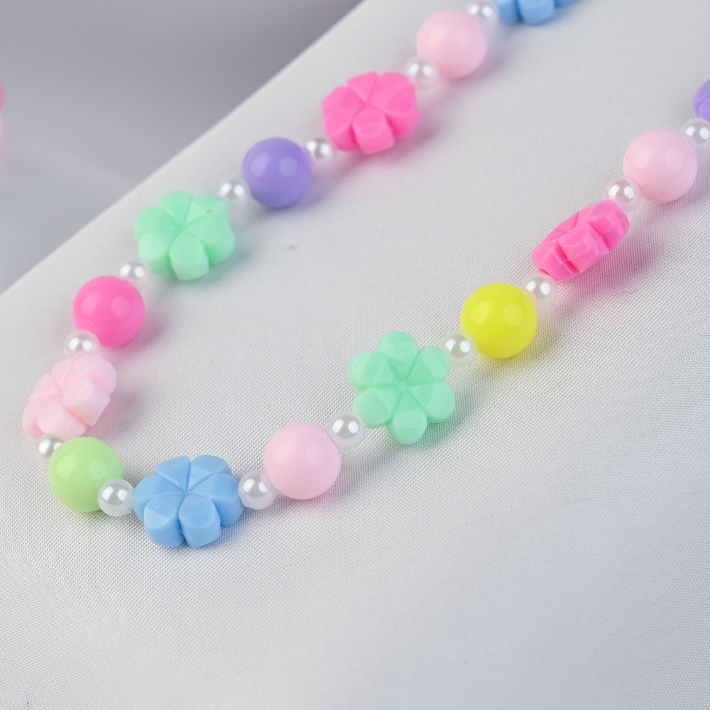 GIRLS CHARM BEADED NECKLACE & BRACELET