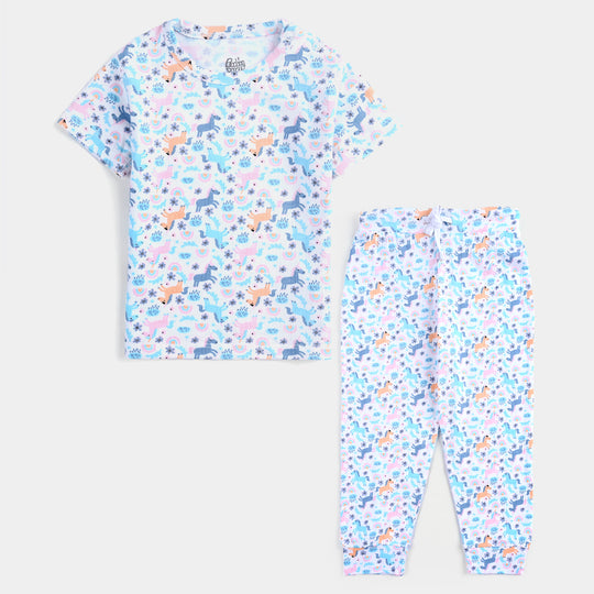 Boys Drop needle Knitted NightWear-Printed
