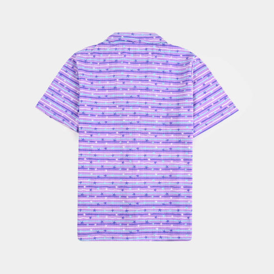 Girls Drop needle Knitted Nightwear-Striper
