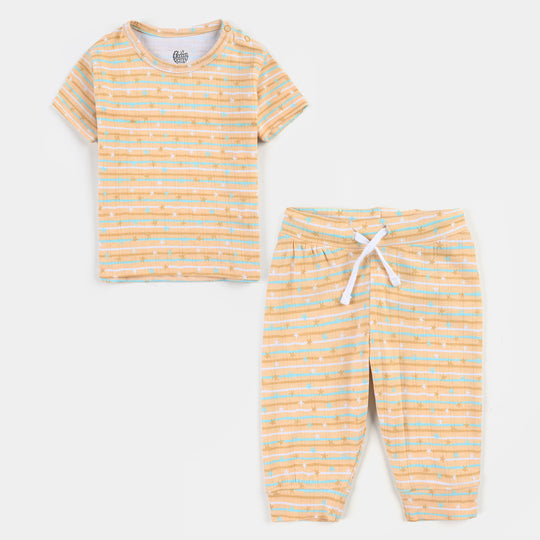Infant Boys Drop needle Knitted NightWear-Striper