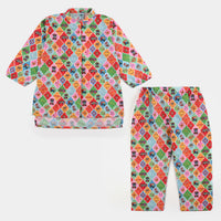 Infant Girls Rickshaw 2Pcs – Multi