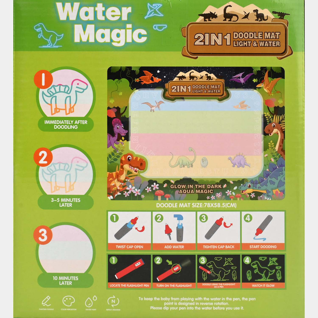 2-in-1 Space-Themed Doodle Mat – Light & Water Drawing Surface for Kids
