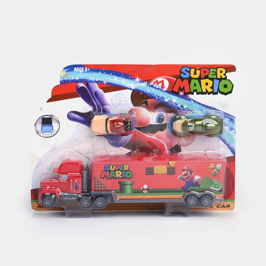 Car Carrier Truck With 2PCs Mini Car Toy For Kids