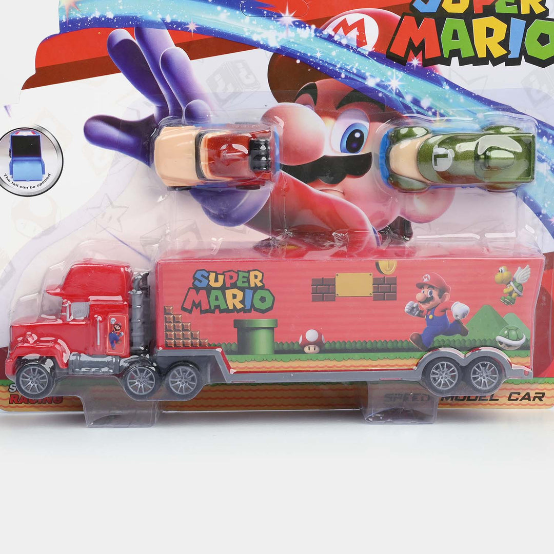 Car Carrier Truck With 2PCs Mini Car Toy For Kids