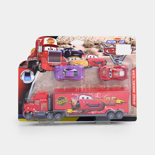 Car Carrier Truck With 2PCs Mini Car Toy For Kids