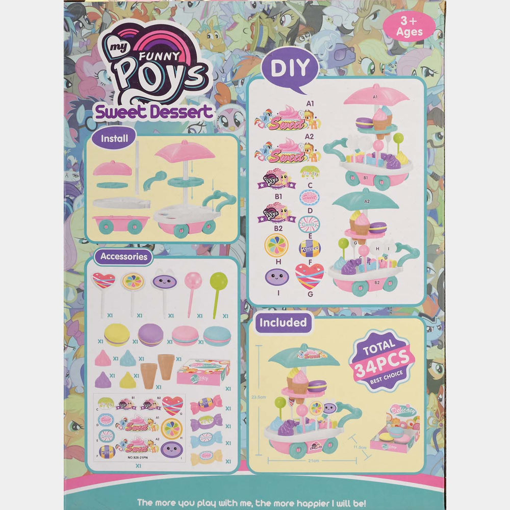 Dessert Cart Play Set For Kids