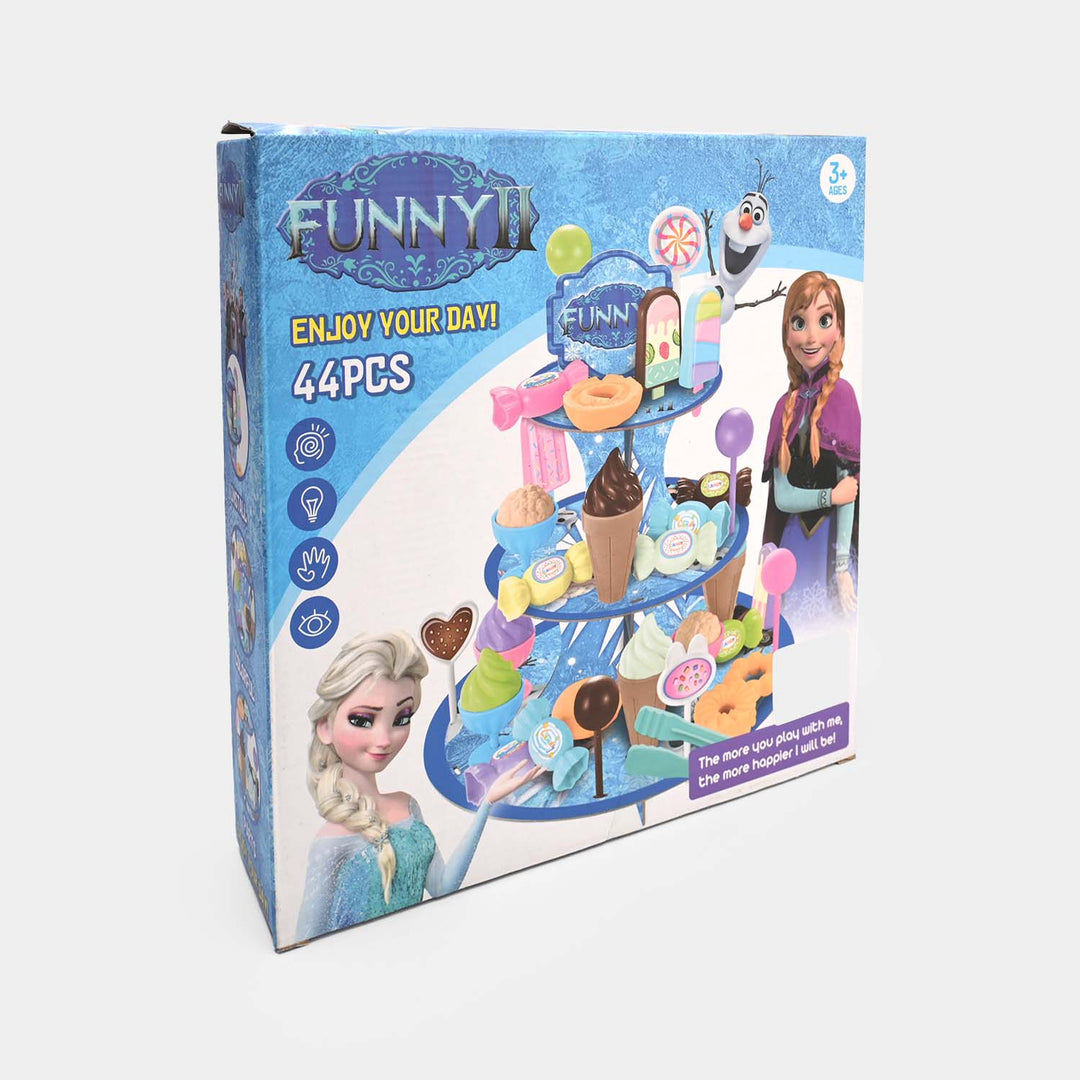 Ice Cream Cart Playset – 44 Pieces