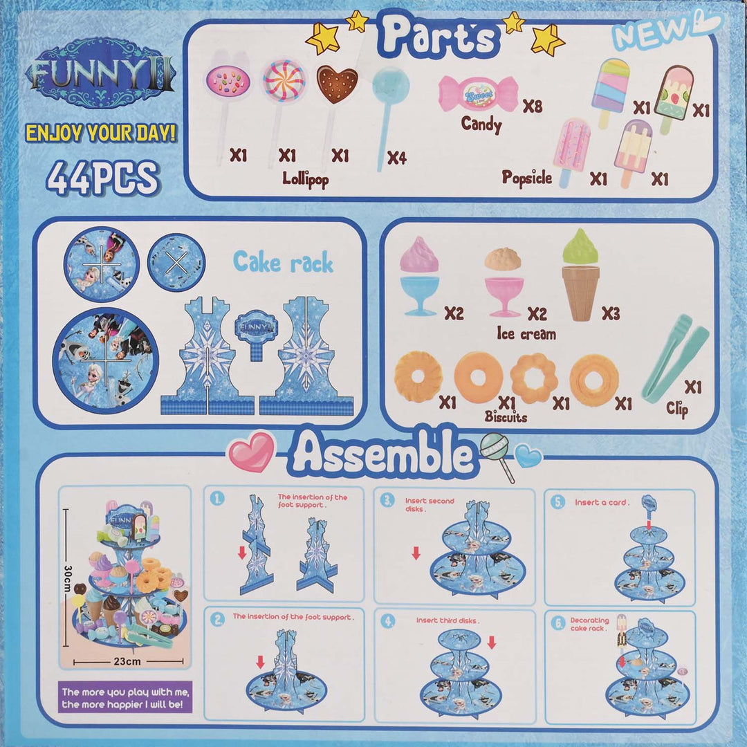 Ice Cream Cart Playset – 44 Pieces