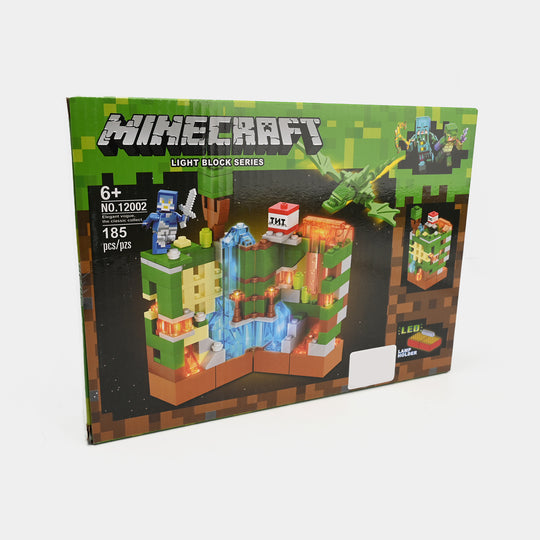Minecraft Light Block Building Set – 185 Pcs with LED Glow