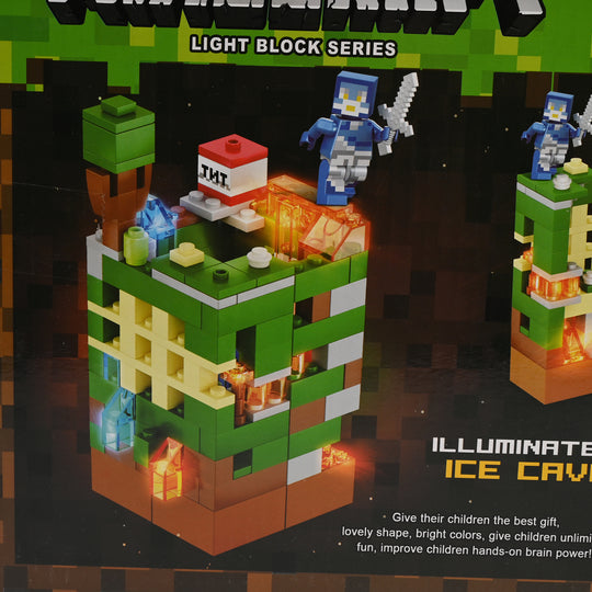 Minecraft Light Block Building Set – 185 Pcs with LED Glow