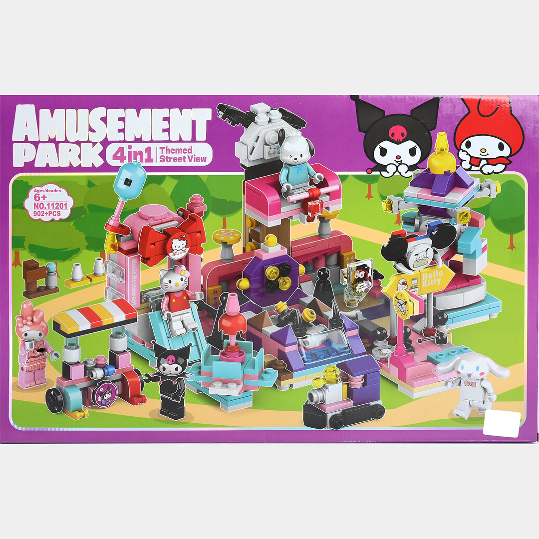 4-in-1 Themed Amusement Park Construction Toy Set
