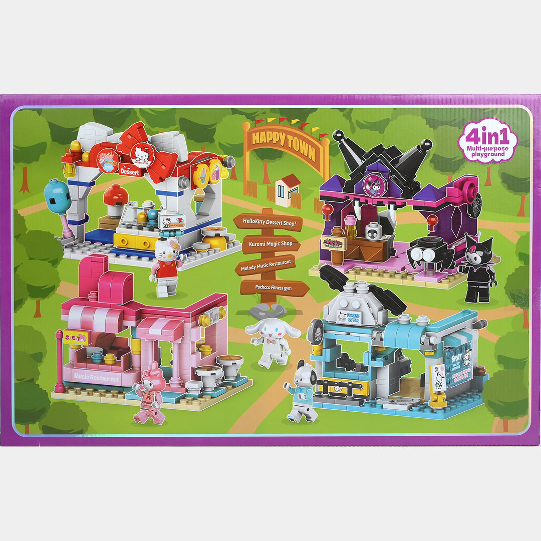 4-in-1 Themed Amusement Park Construction Toy Set