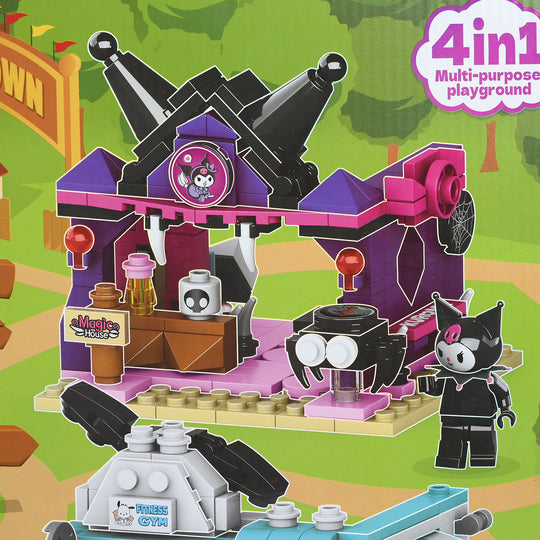 4-in-1 Themed Amusement Park Construction Toy Set