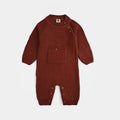 Infant Boys Acrylic Romper-Pocket-D.Rust