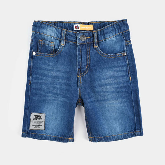 Boys Denim Stretch Short Positive-Mid Blue