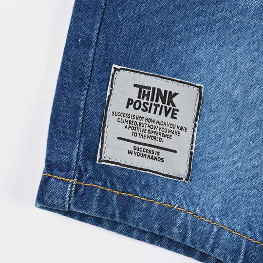 Boys Denim Stretch Short Positive-Mid Blue