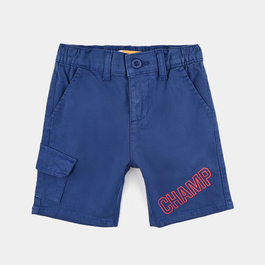 Boys Denim Stretch Twill Short Champ-Navy Blue